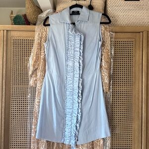 Archival Jourden Asymmetrical Ruffle Shirt Dress XS Barneys NY